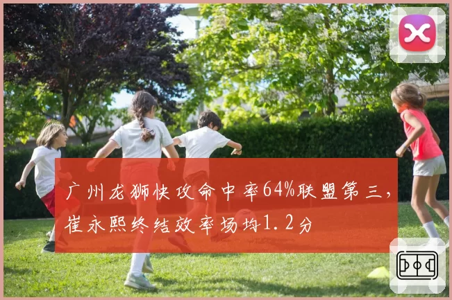 广州龙狮快攻命中率64%联盟第三，崔永熙终结效率场均1.2分
